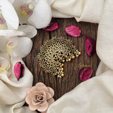 Vriksham Exquisite Half Moon With Floral Kundan Jada Billai-G19259